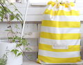 Extra Large Laundry Organizer Yellow Cotton Hanging Dirty Clothes Bag