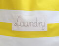 Extra Large Laundry Organizer Yellow Cotton Hanging Dirty Clothes Bag