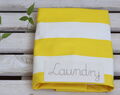 Extra Large Laundry Organizer Yellow Cotton Hanging Dirty Clothes Bag