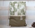 Bigger Green Backpack With Zippered Pocket Green Drawstring Minimalist Capacious Backpack