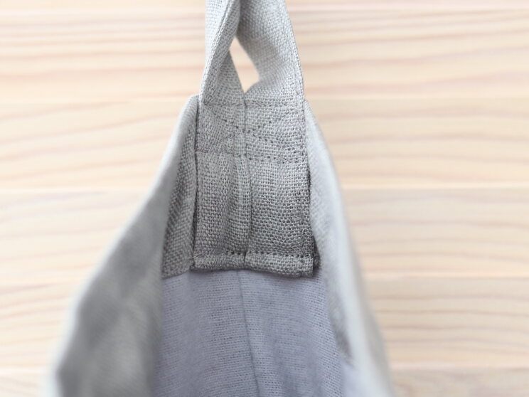 Grey Linen Hair Dryer Bag For Beach House, Airbnb Blow Dryer Holder, Hotel Bathroom Hairdryer Organizer, Hair