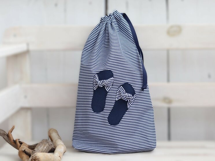 Simpatico Organizzatore Di Borse Per Scarpe Regalo Per La Sua Borsa Da Viaggio A Strisce Blu Navy