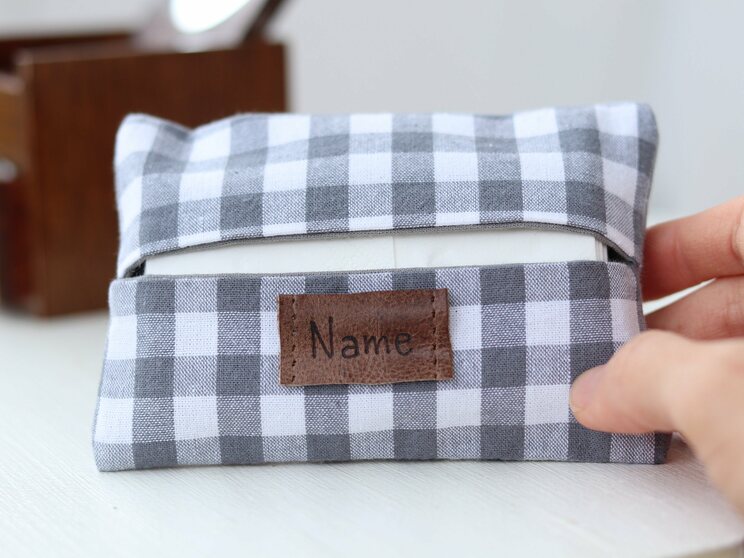 Étui De Poche En Tissu De Voyage Monogrammé Gris élégant, Idée Cadeau Pour 50e Anniversaire Pour Papa