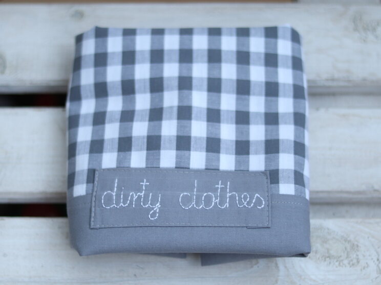 Travel Lingerie Bag With Name, Dirty Clothes Bag, Kids Travel Accessories, Travel Laundry Grating Bag, Chequered Fabric,