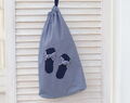 Cute shoe bag organizer gift for her navy blue Stripes Travel Shoe Bag