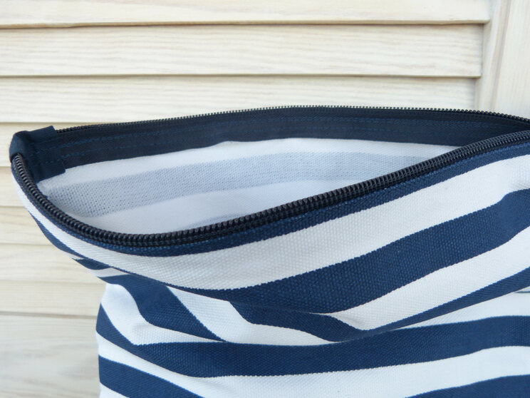 Dirty Clean Navy Blue Clothes Organizer Bag, Travel Accessories, Packing Organizer, Underwear Bag