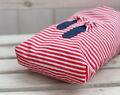 Red Stripes Shoe Bag Travel Suitacase Organizer, Cute Travel Shoe Bag, Original Gift For Her