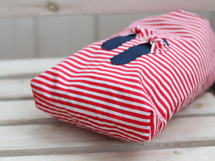 Red Stripes Shoe Bag Travel Suitacase Organizer, Cute Travel Shoe Bag, Original Gift For Her