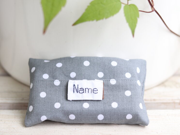 Gray Elegant Personalized Pocket Tissue Holder 45th Birthday Gift Idea For Mom