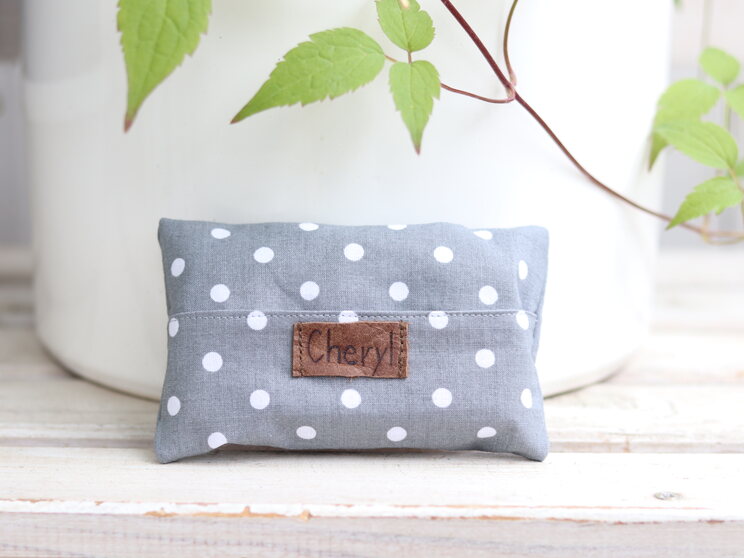 Gray Elegant Personalized Pocket Tissue Holder 45th Birthday Gift Idea For Mom