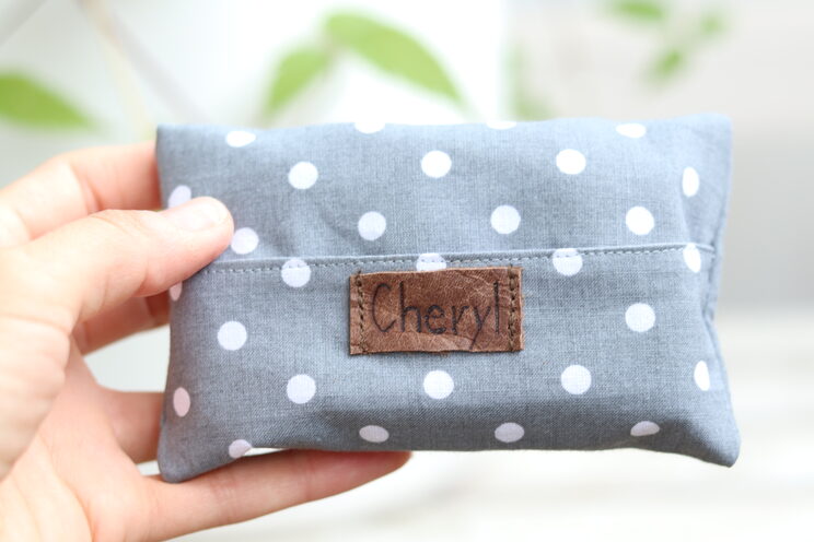Gray Elegant Personalized Travel Tissue Holder 45th Birthday Gift Idea For Mom