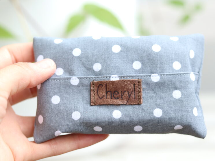 Gray Elegant Personalized Pocket Tissue Holder 45th Birthday Gift Idea For Mom