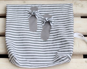 Gray Stripes shoe travel bag Cute Shoe Bag organizer great as original gift for her 