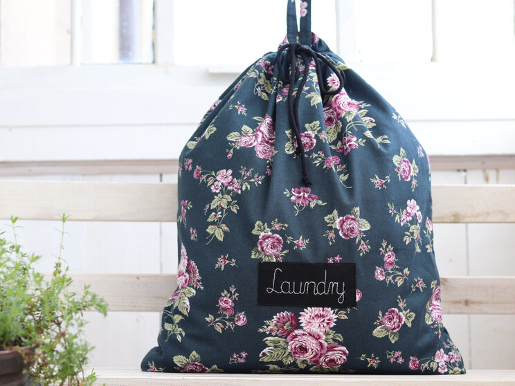 English Style Personalized Laundry Hamper Laundry Bag Made Of Cotton Floral